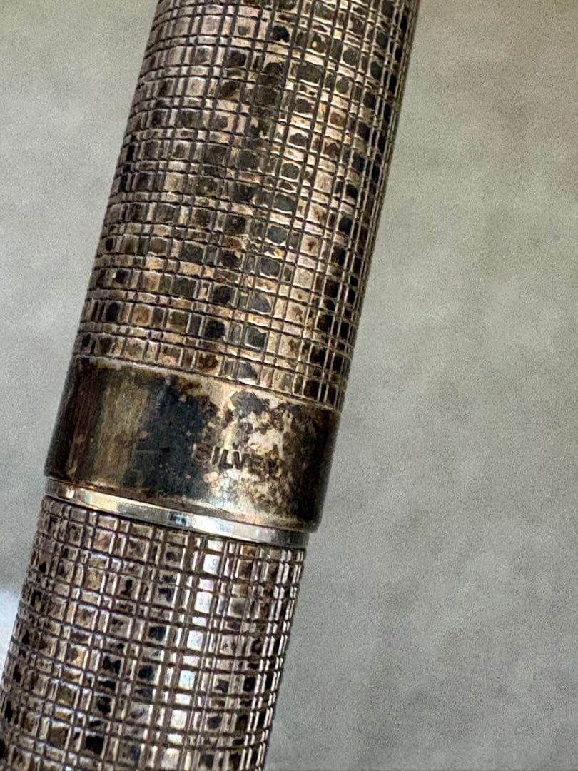 PLATINUM 万年筆 スターリングシルバー Pt 昭和レトロ　銀の万年筆