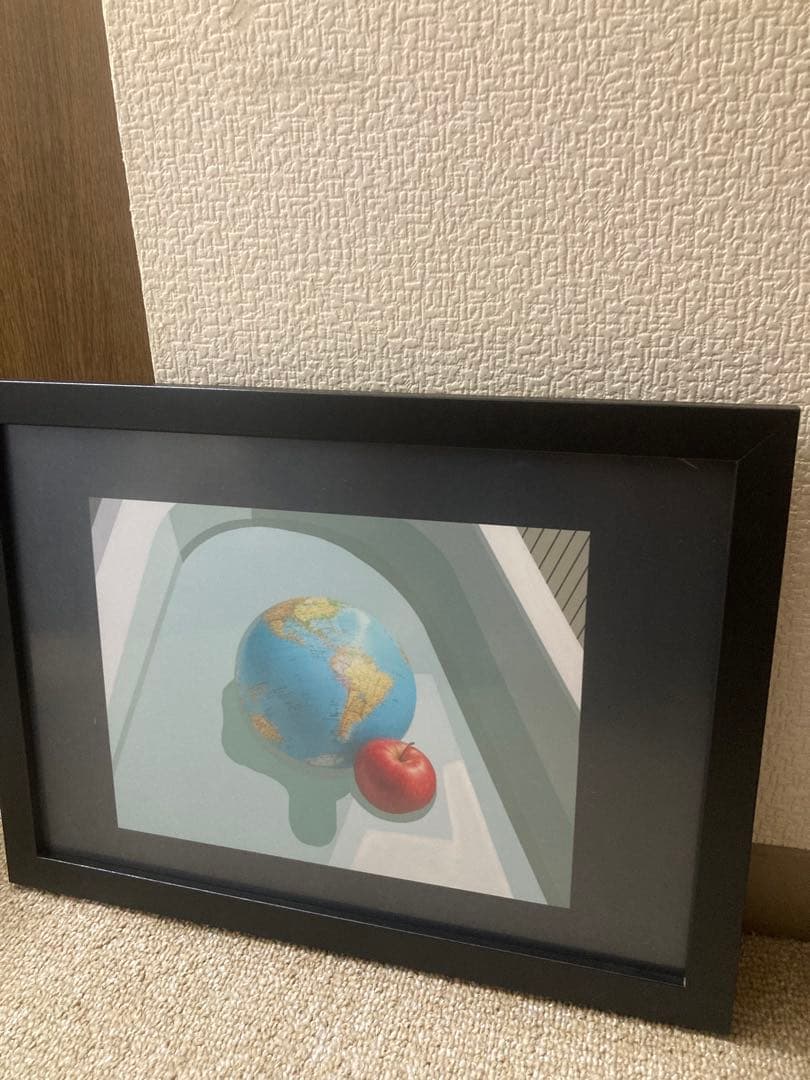 『バスタブの中の地球と林檎の静物』 A4 アート　ポスター　一点物　インテリア