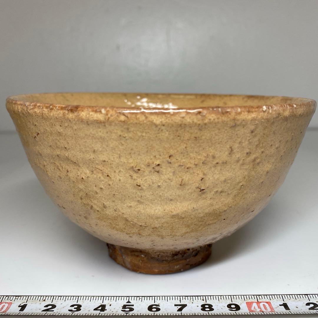 ☆茶3 萩焼名工　岡田裕　萩茶碗　共箱 直径14cm 東N7-0910①