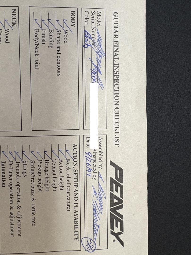 Peavey USA Wolfgang 金ロゴ 初期物 97年製