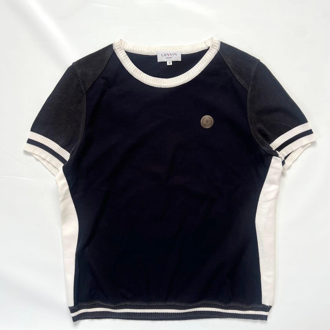 ランバンスポール　セットアップ　上下　サマーニット　フリルスカート　ゴルフ　40