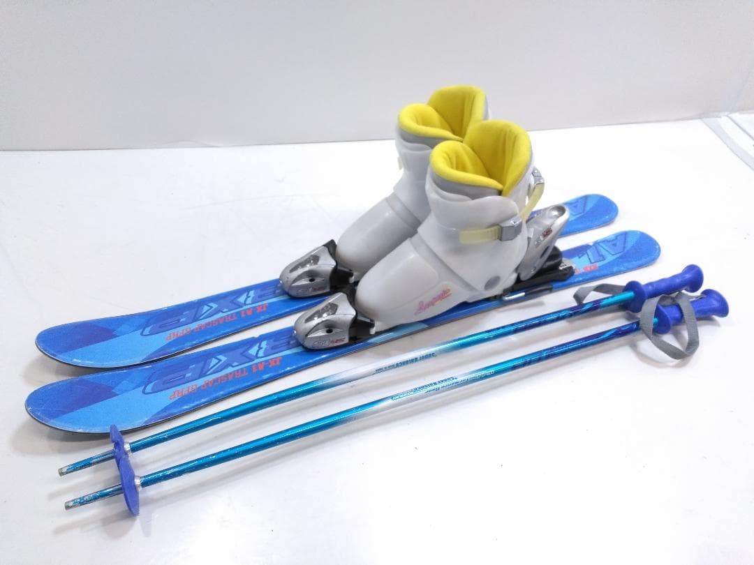 ジュニアスキー5点セット ブルーモリス 88cm ブーツ ラスぺチア 18cm◇