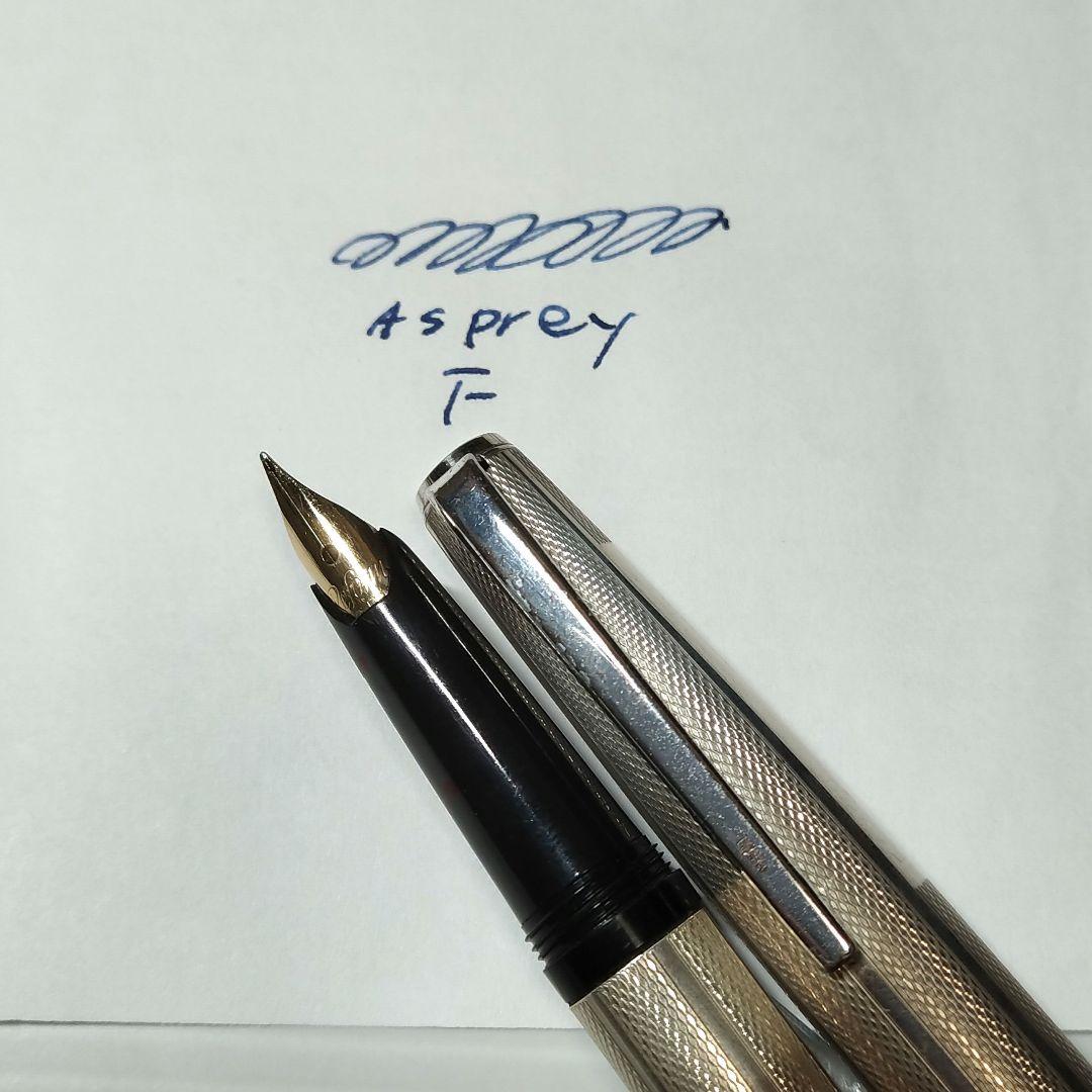 【純銀製】英国ASPREY社　万年筆　585-14K