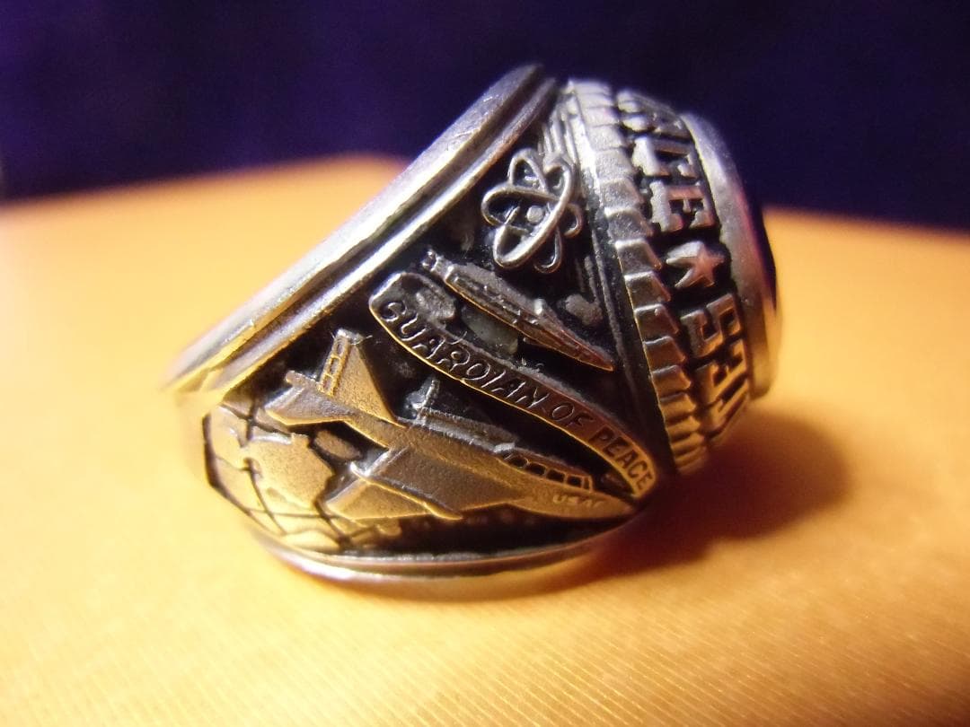 ★アメリカ軍＊空軍/ＵＳＡＦ＊ミリタリーリング＊１７．５号（実物）