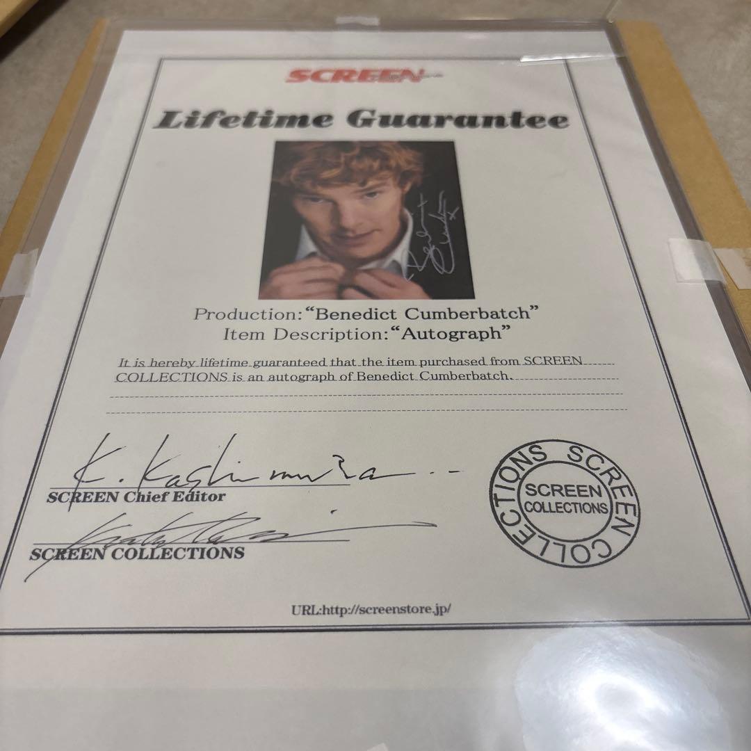 ベネディクト カンバーバッチ　直筆オートグラフ（保証書つき）