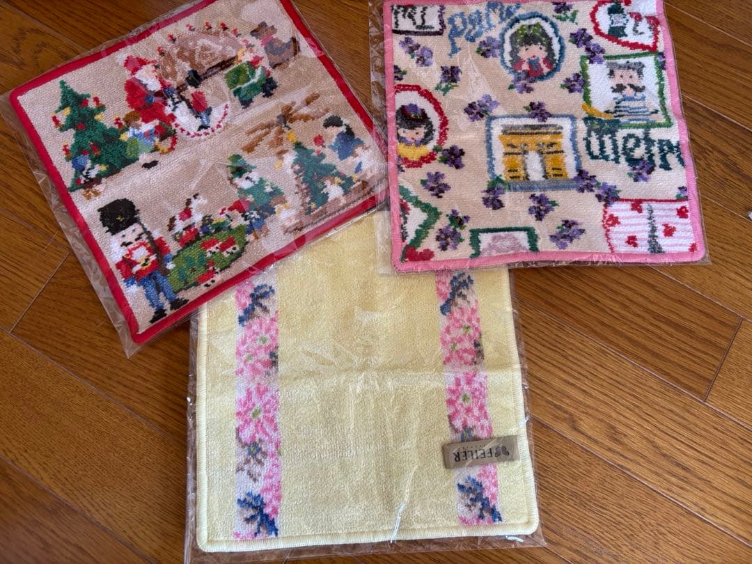 FEILER フェイラー　レディース　タオル　ハンカチ　未使用　3枚セット