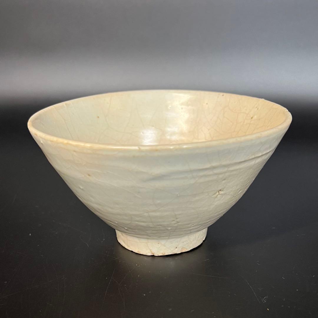 ◎古美術 庵々◎李朝 白磁 茶碗 共箱付◎韓国 李氏朝鮮時代 古陶磁 骨董古美術