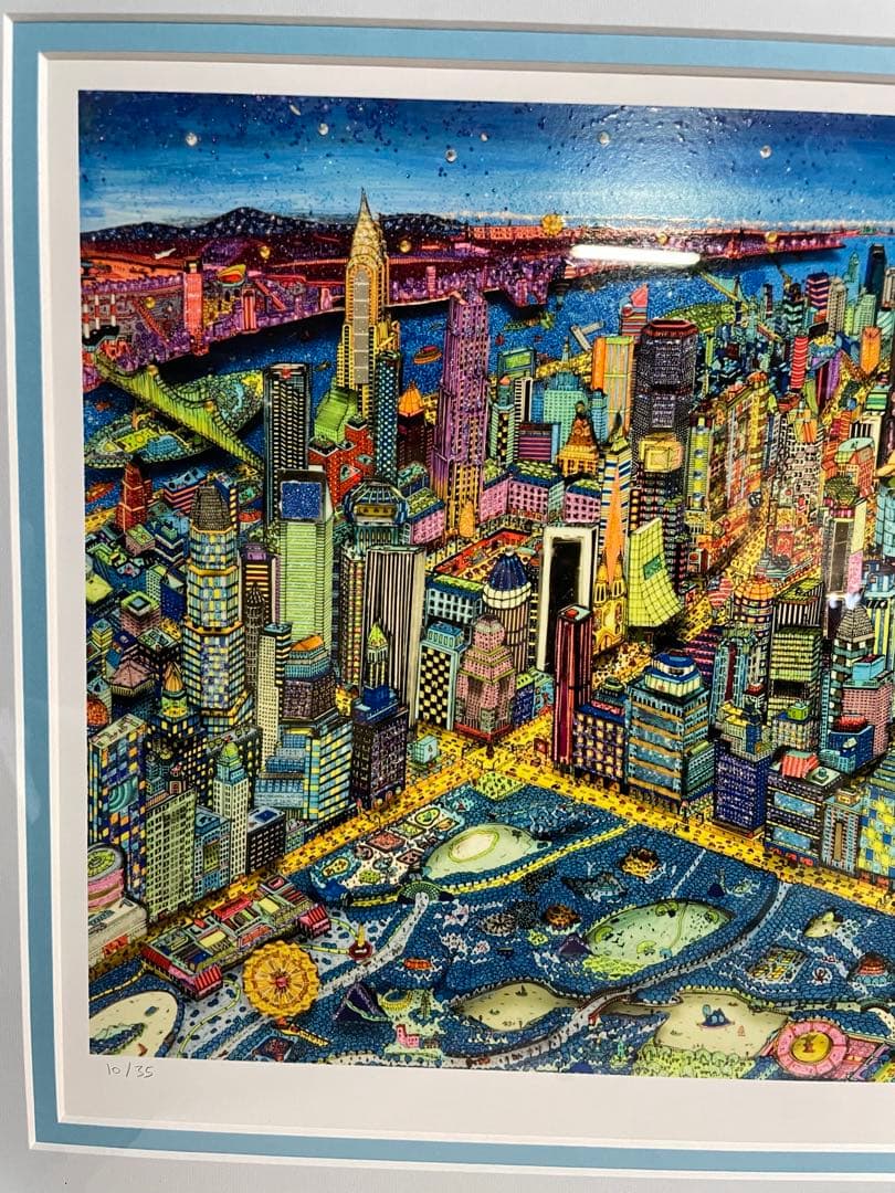 ヨハン•ペラトーネル正規品！(ニューヨーク•アット•ナイト）作品証明書付三都美術