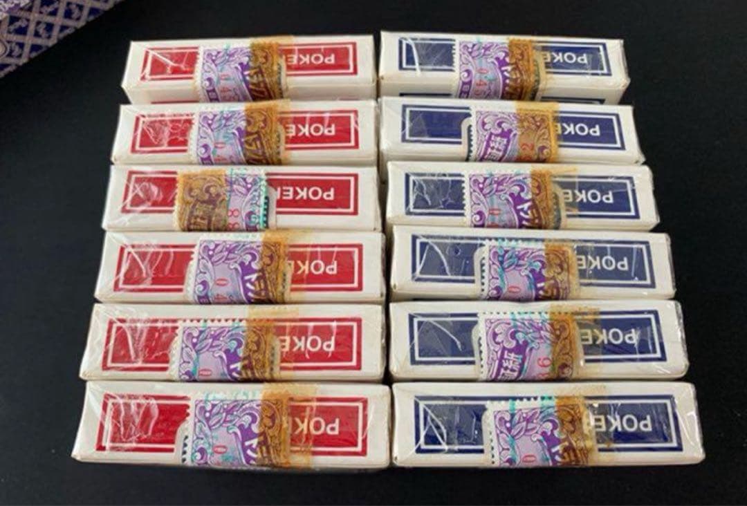 ラスト新品未開封 Bee オールドデック 6個 青3個 赤3個 トランプ類税証紙