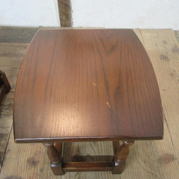 イギリス製 アンティーク 家具 オールドチャーム ネストテーブル 6058e