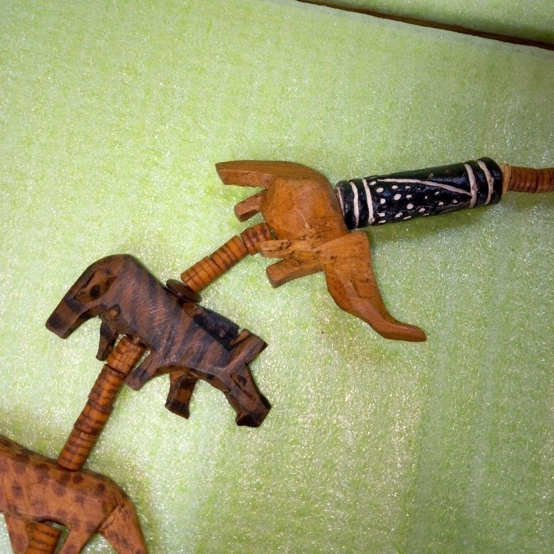 アフリカ　タンザニア　アンティークネックレス③　動物　レトロ　アクセサリー