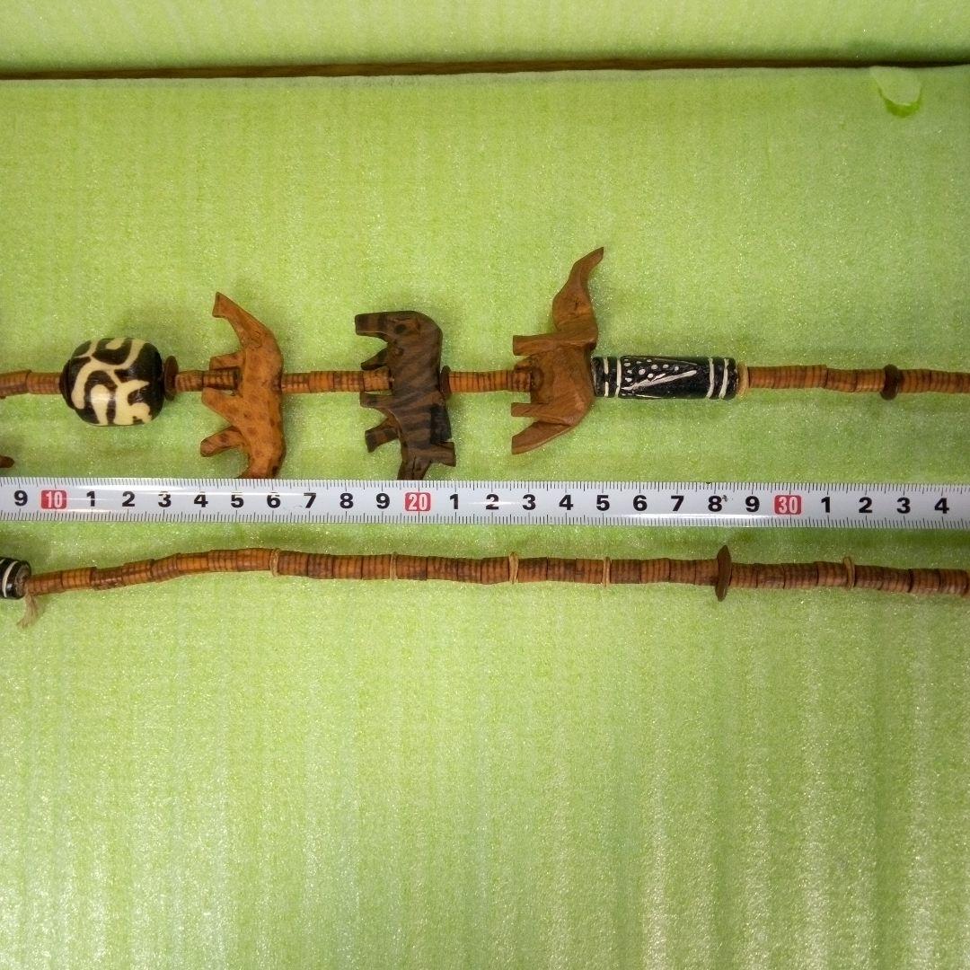 アフリカ　タンザニア　アンティークネックレス③　動物　レトロ　アクセサリー