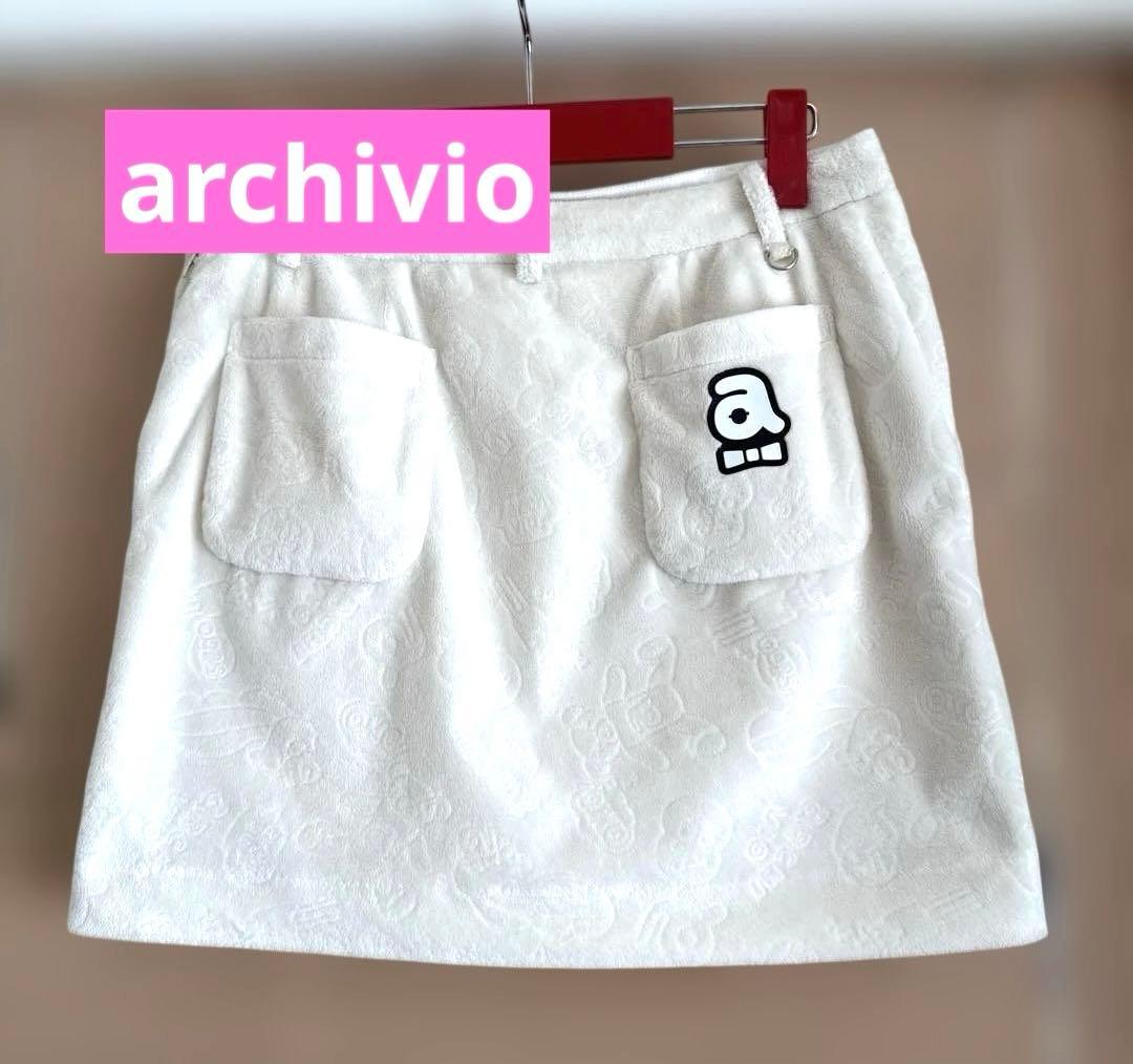 アルチビオ ★ archivio ベロア調スカート 38 レディース ゴルフ