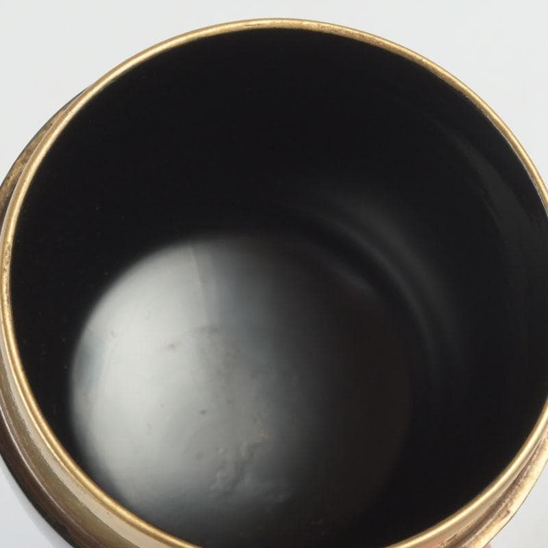 茶道具　黒漆　鳥蒔絵　棗　銘「千歳」　裏千家十一代玄々斎極め箱　V　9787