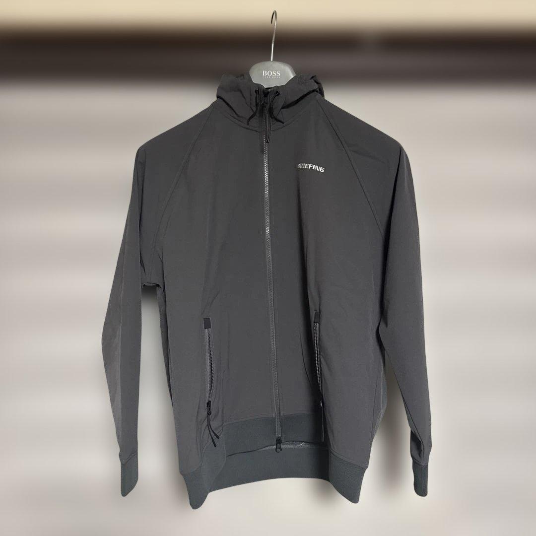 BRIEFING フルジッパー フード付きジャケット グレー