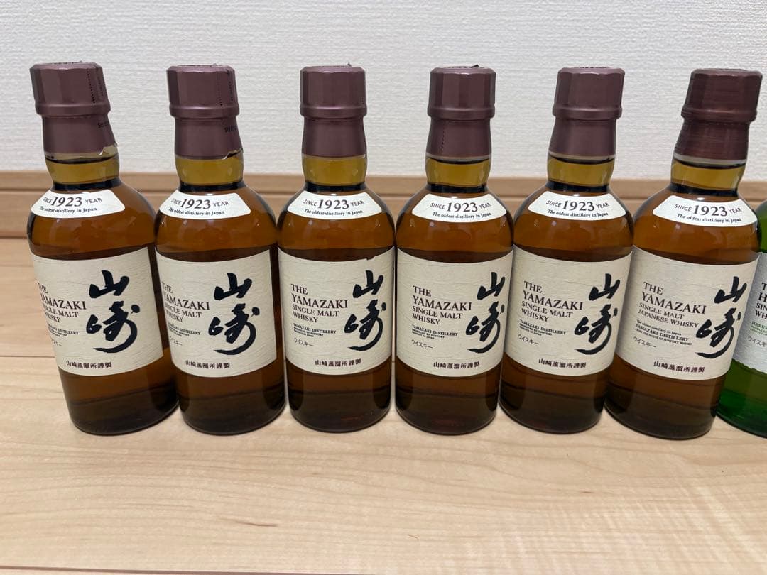 山崎180ml 6本　白州180ml 5本