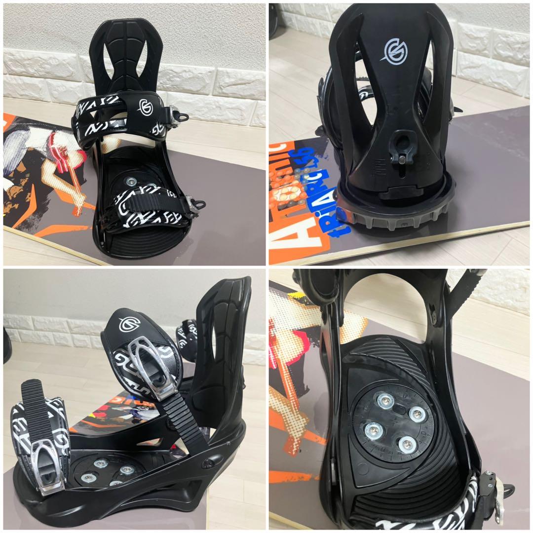 【良品】バック付/Atomic TRIARCアトミックスノーボードセットバインL