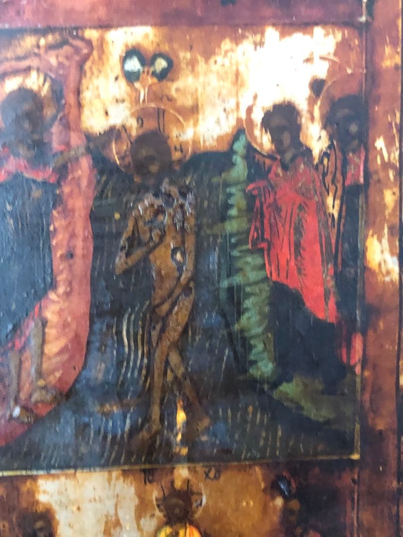 東欧イコン　本画　ラトビア　リガにて購入　キリスト教　宗教画