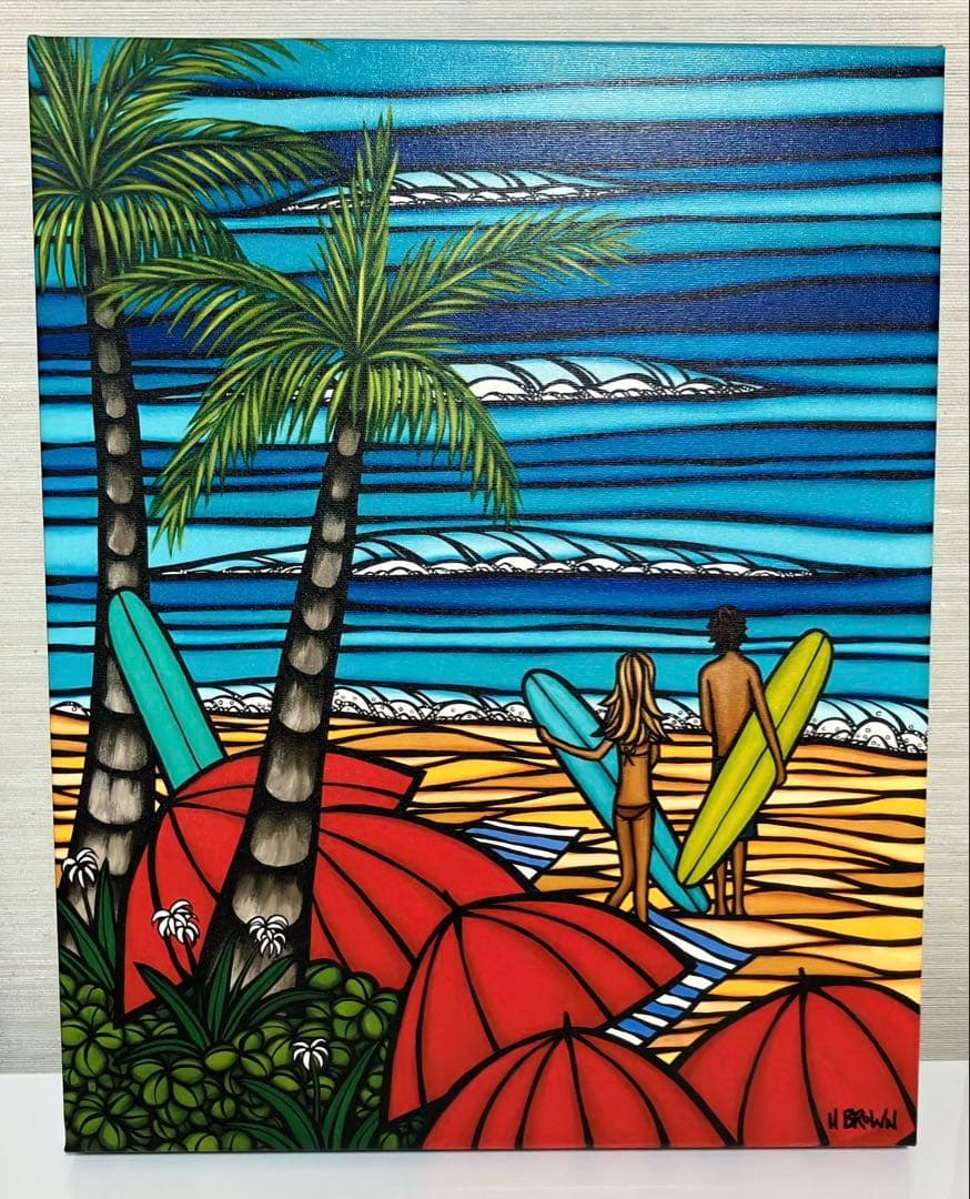 ヘザーブラウン ジクレー キャンパスプリント　【Fan in the sun】