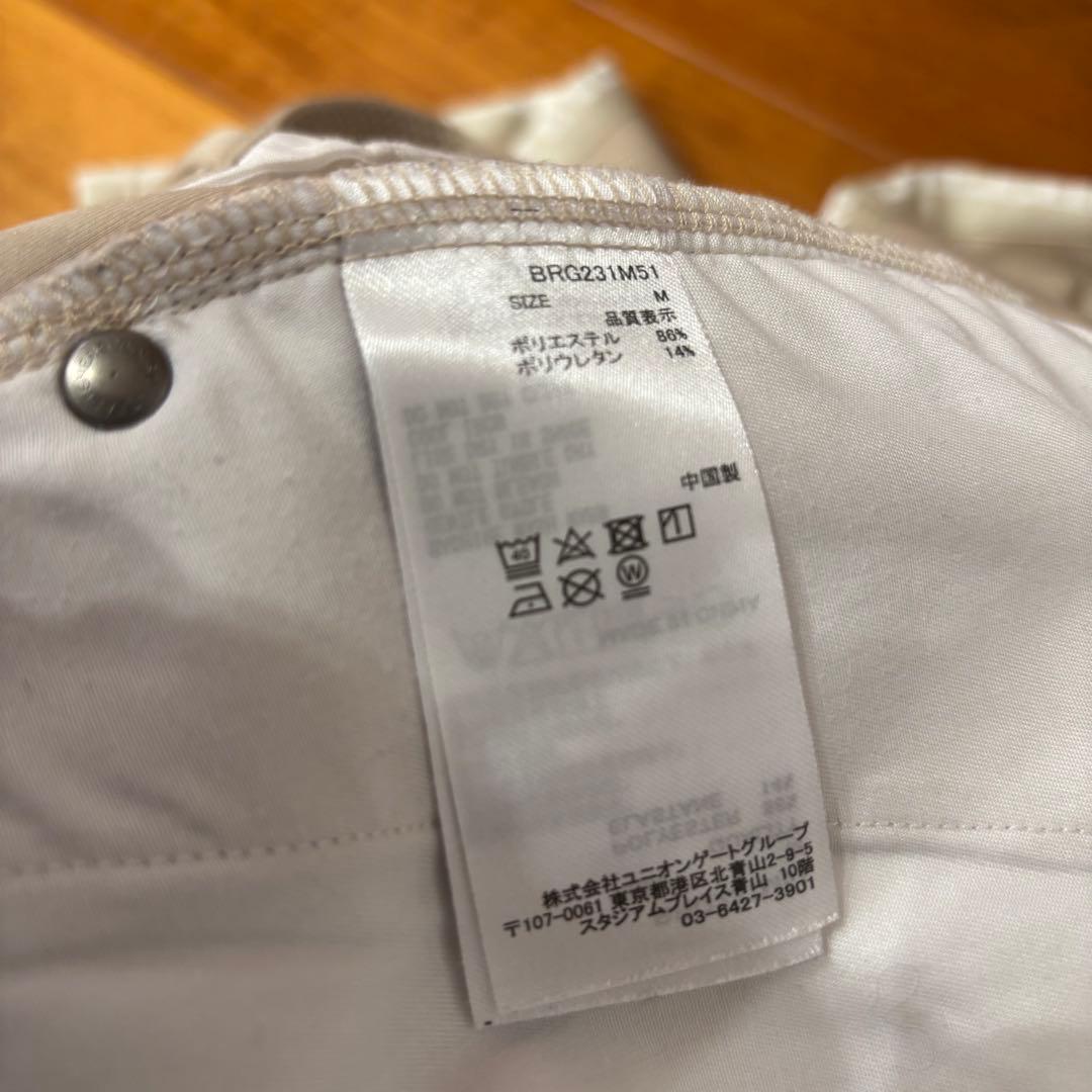 BRIEFING GOLF サイドロゴ　セットアップ　ベージュ　上L 下M