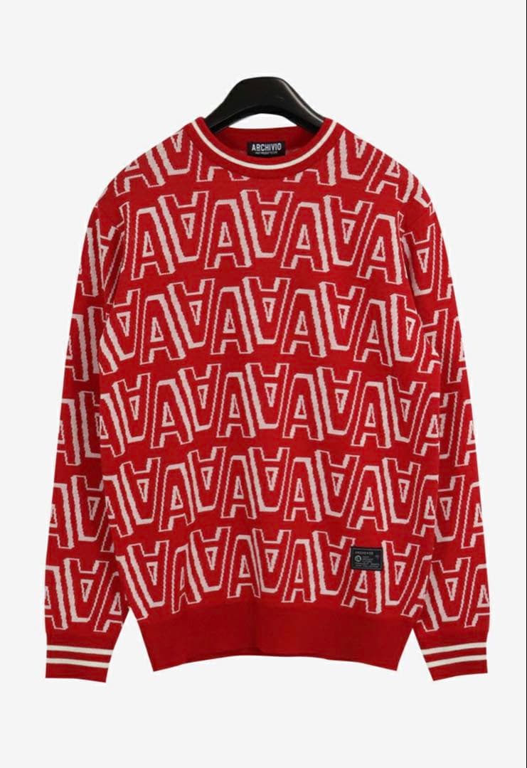 タグ付ARCHIVIO（アルチビオ）ロゴプリント ニットセーター定価37,400