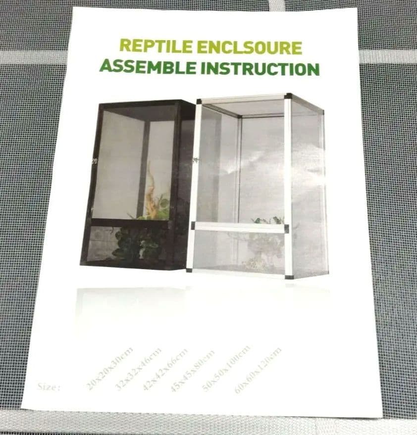 爬虫類飼育ケージ 組み立て式 全面メッシュ（工具不要）