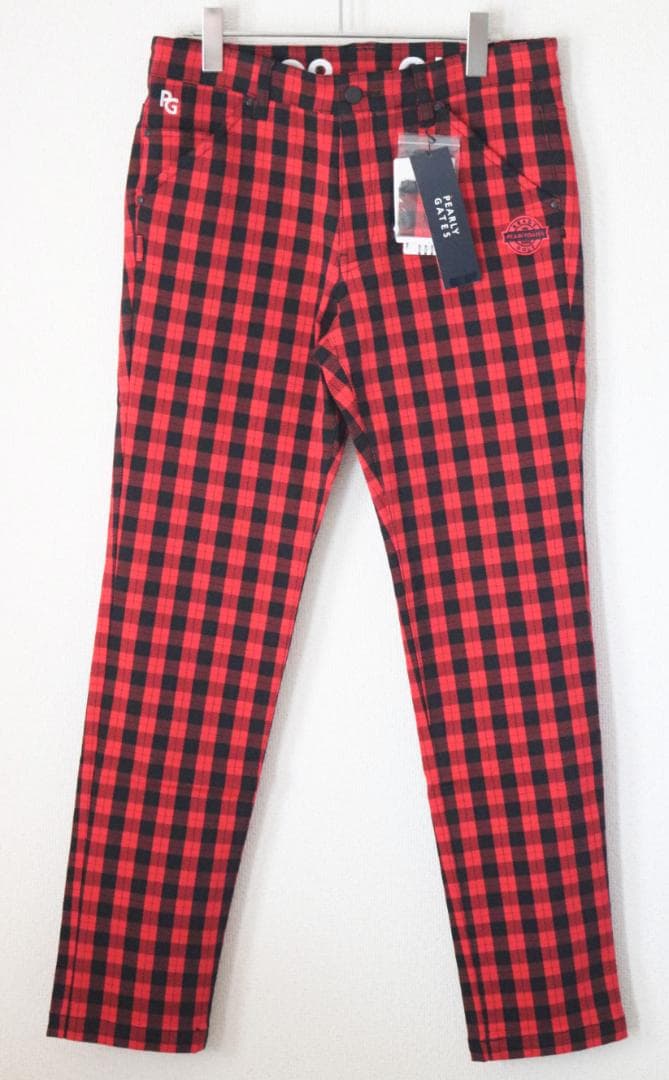 新品【パーリーゲイツ】ロゴ刺繍 ハイパーストレッチ ゴルフパンツ 4(w78 )