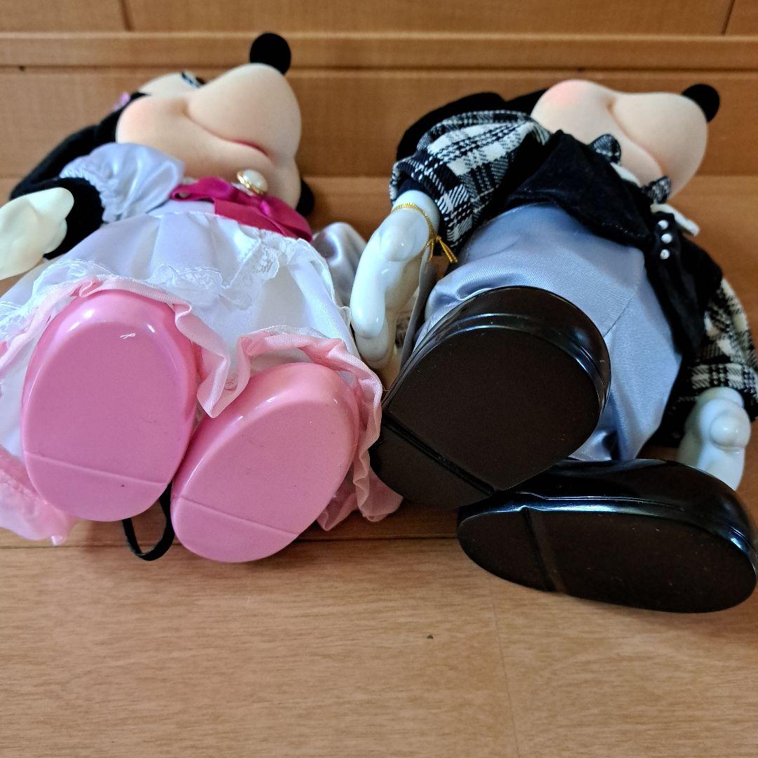 ディズニー ミッキーミニーウェディング 首振り人形 オルゴール レトロ