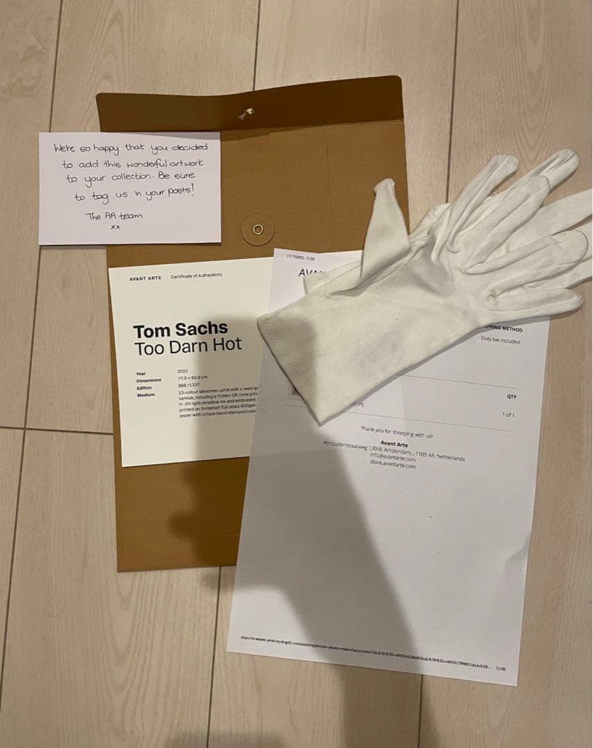 Tom sachs\"Too Darn Hot\" 世界1337枚限定