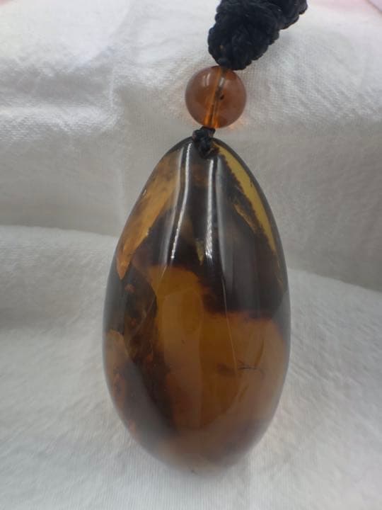 琥珀 植物入り アンバー 琥珀ネックレス 天然石 プレゼント