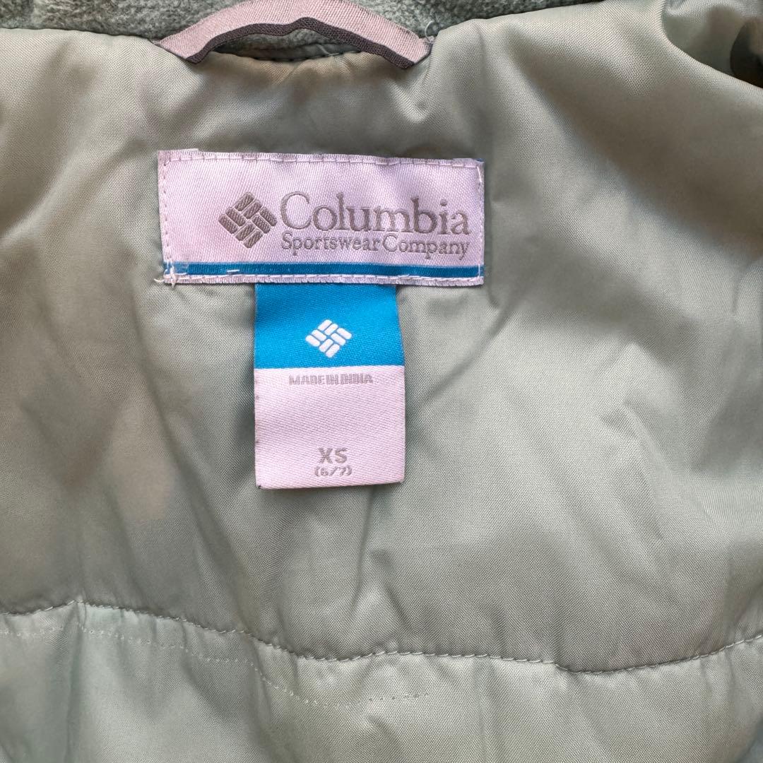 【A】Colombia スキーウェア XS 緑色/3T 青色　セット