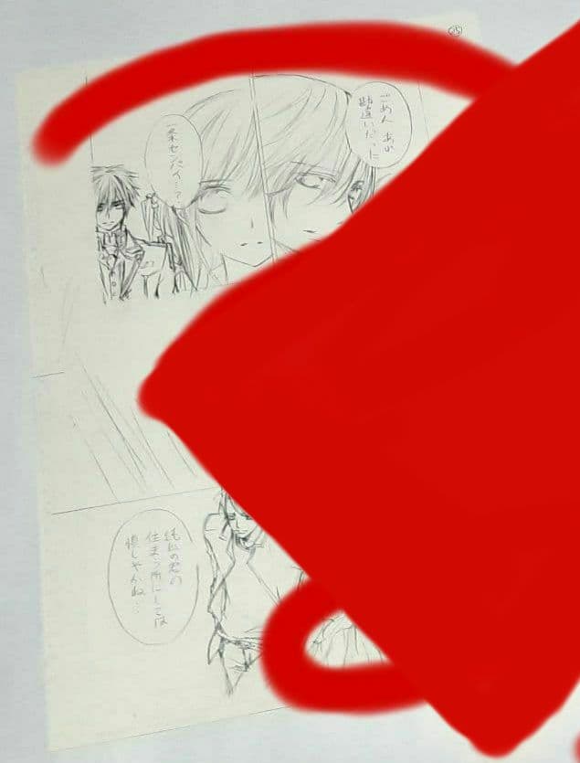 ヴァンパイア騎士　下絵　原画展★原稿 直筆イラスト　優姫 拓麻 千里 暁　⑤