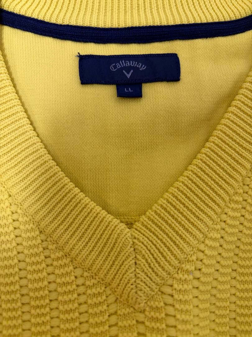 Callaway イエロー Vネックニットセーター