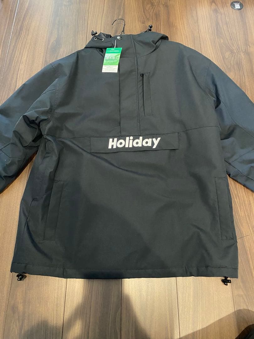 Holiday 撥水加工 ブラックプルオーバージャケット