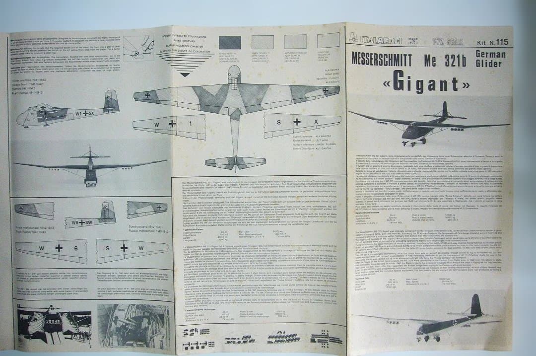 WWⅡ　ドイツ軍用機　大型モデル　GIGANT, STORCH 2個セット