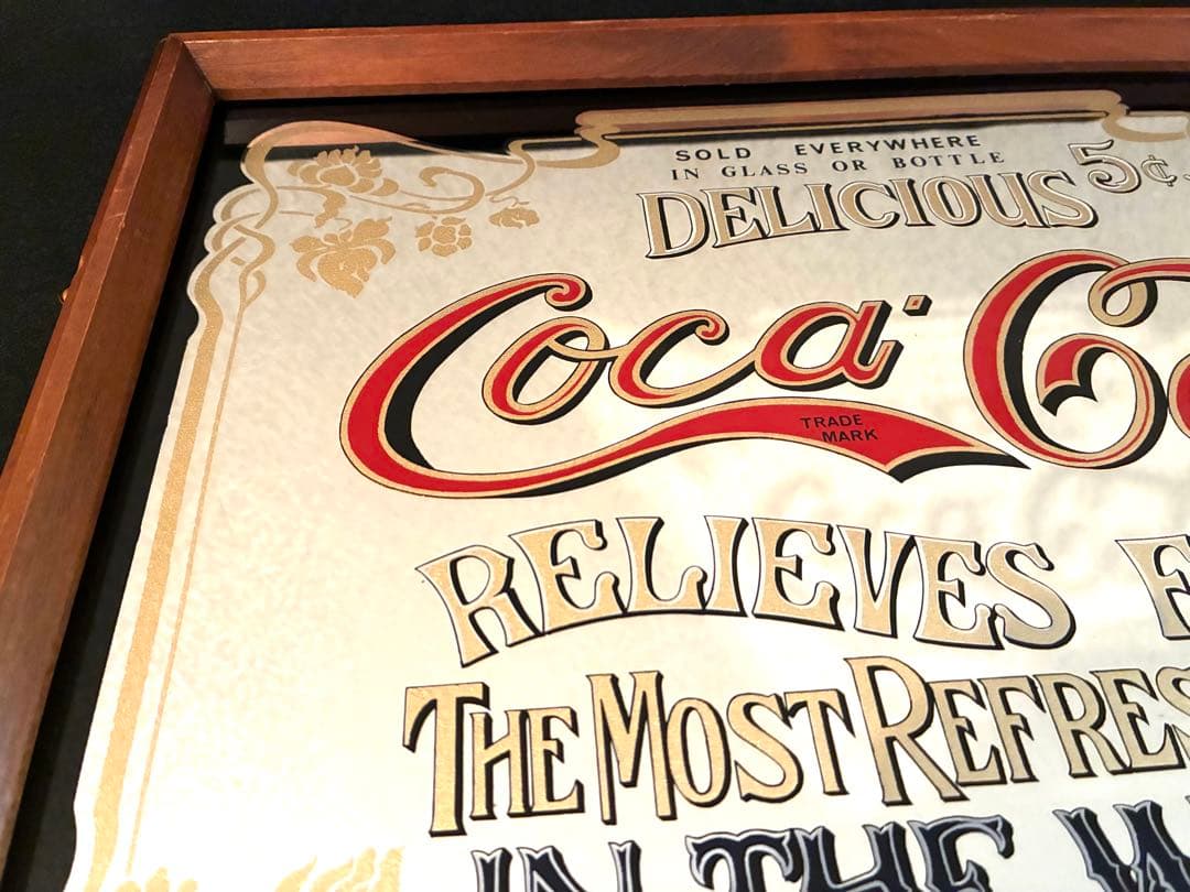 【70s】 コカコーラ　パブミラー　アメリカン雑貨　ビンテージ　サイン　看板