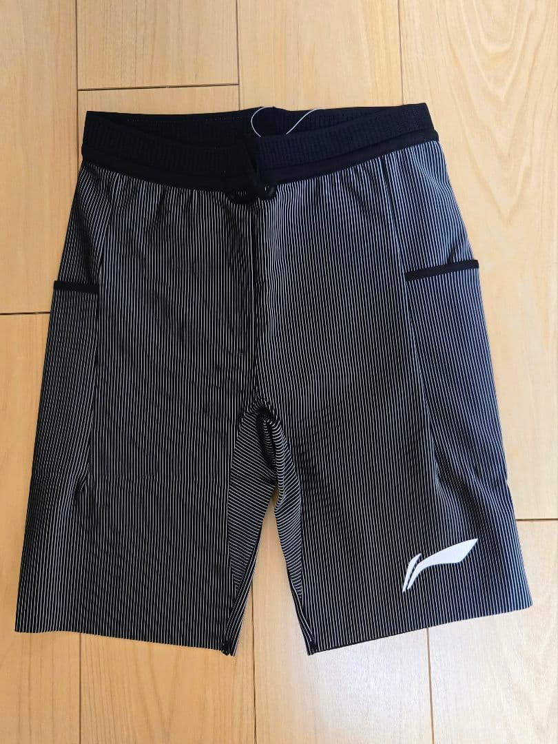 【Mサイズ】Li-Ning リーニン ランニングタイツ（黒X白）【即購入可】