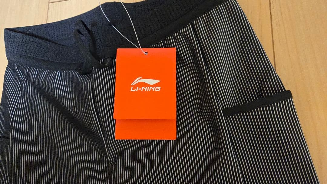 【Mサイズ】Li-Ning リーニン ランニングタイツ（黒X白）【即購入可】