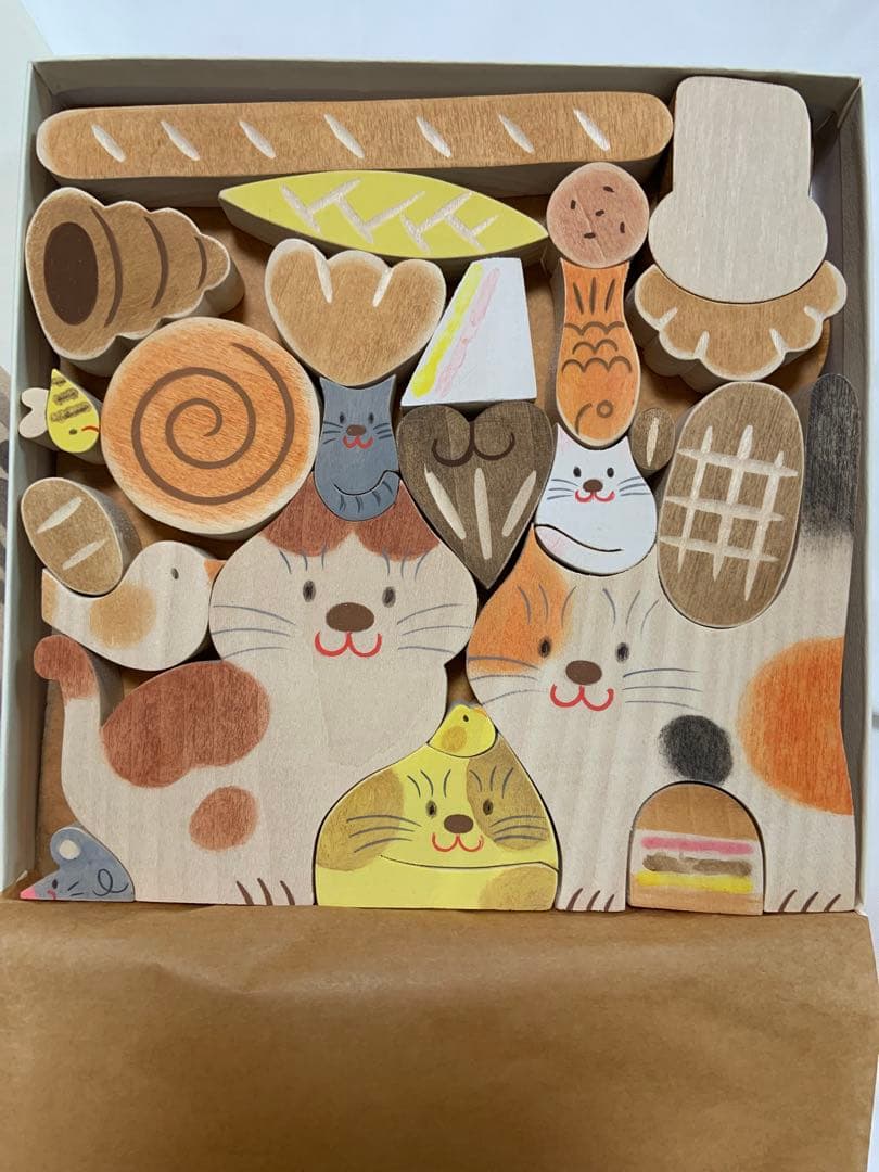 かろくこうぼう 「いないいないばあっ！」の世界から 木製パズル ねこセット