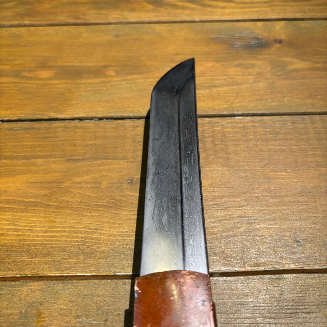 日本刀残欠クラフトナイフNo.72 備州長船住近景 拵 裏銘あり