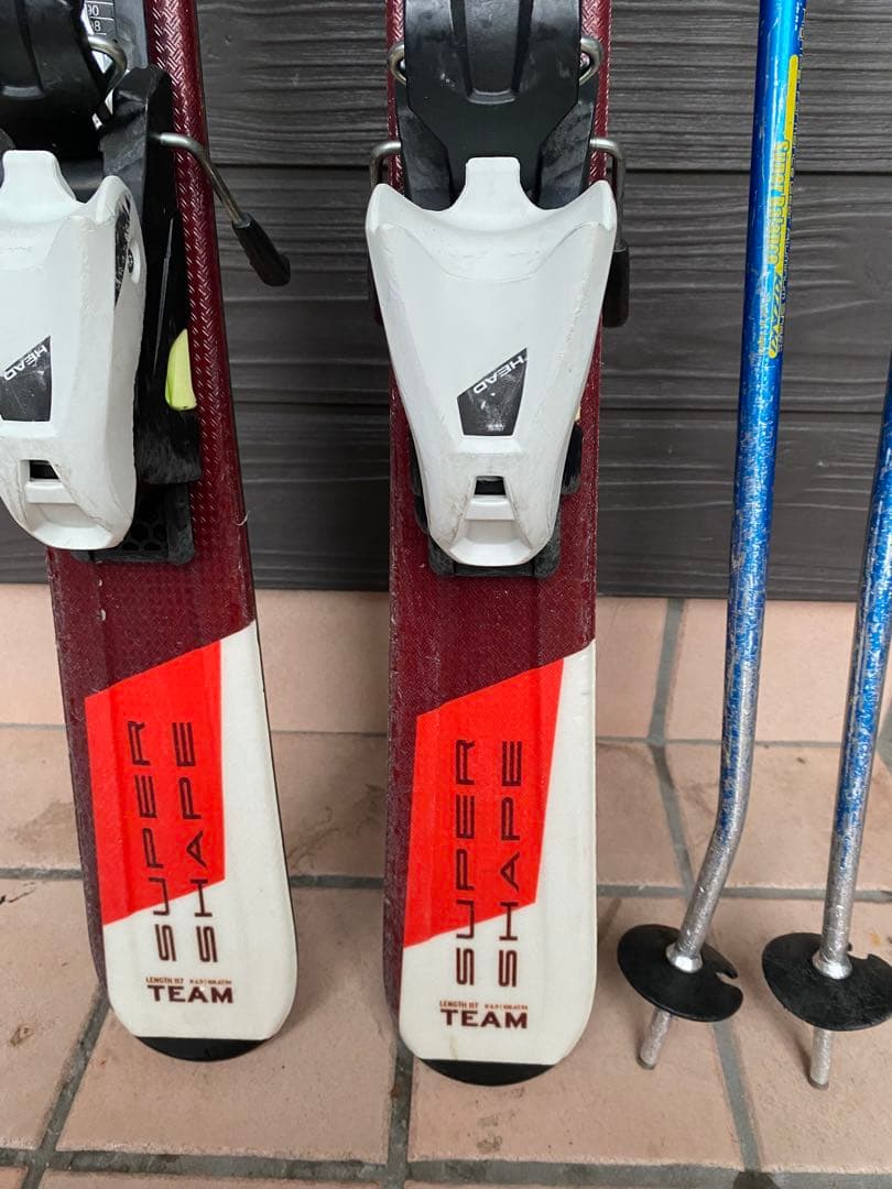 HEAD アルペンスキーセット　117センチ　ストック　ブーツ　ゼビオ　袋付き