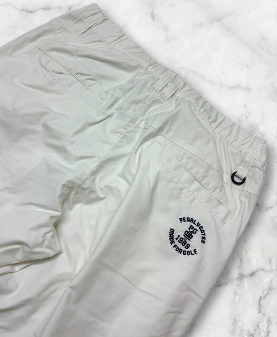美品✨　PEARLY GATES ホワイト レインウェア パンツ　メンズ XL