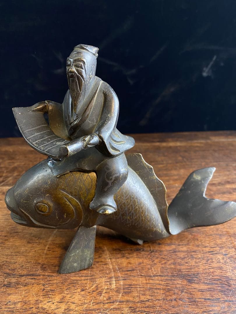 人物銅香炉　美術品　骨董品　金属製　工芸品　香炉