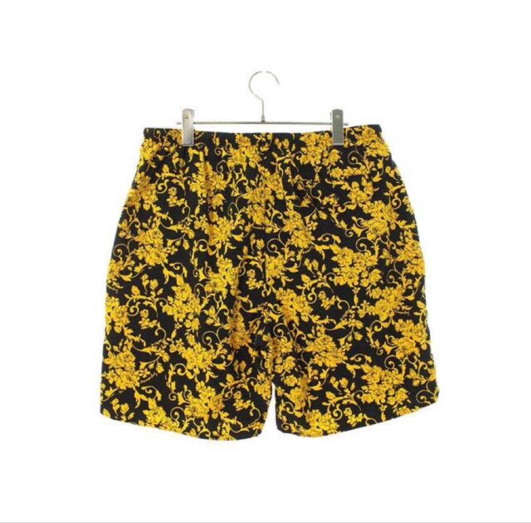 ウェア supreme nylon water short black floral S