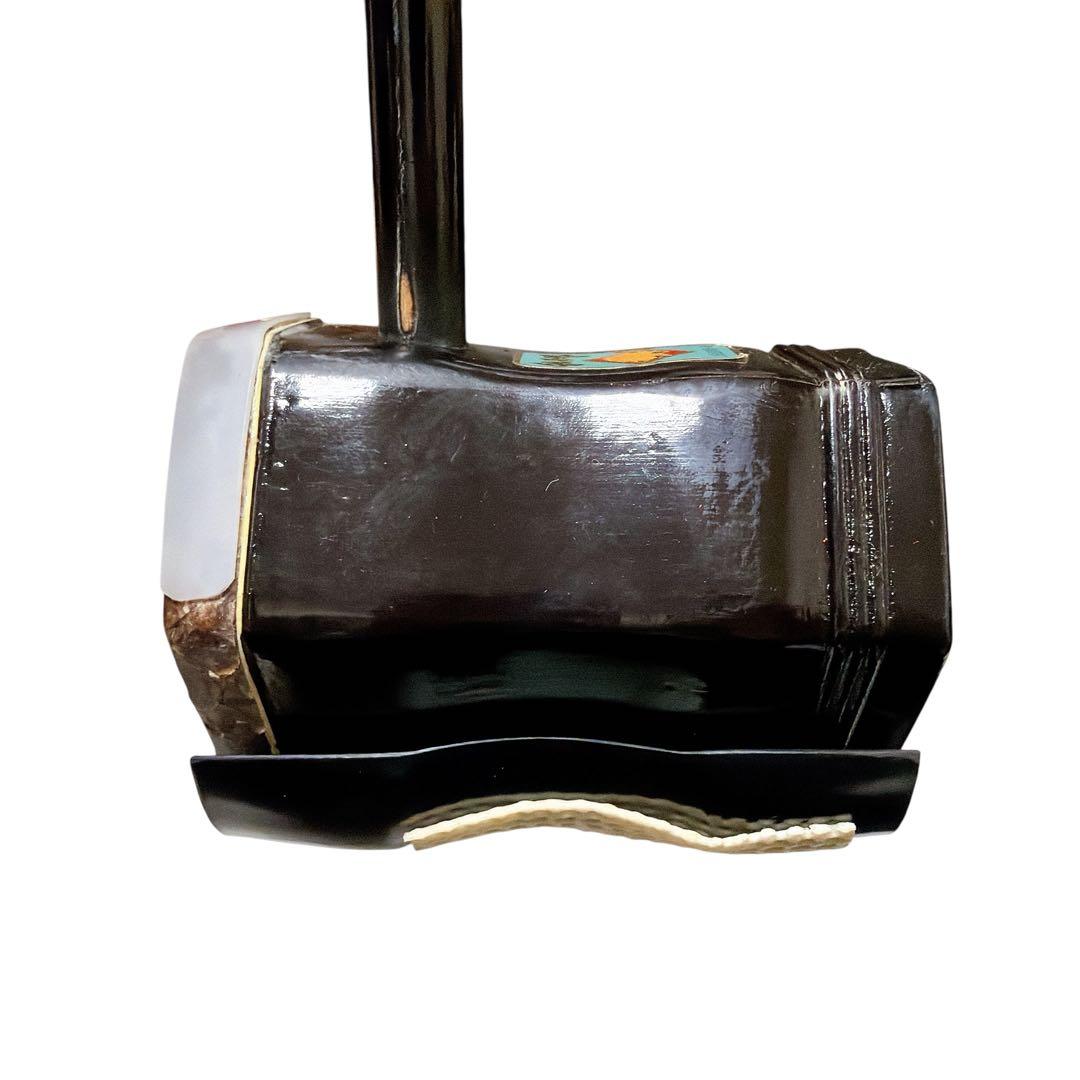 美品　上海民族楽器　牡丹牌　二胡 蛇本革