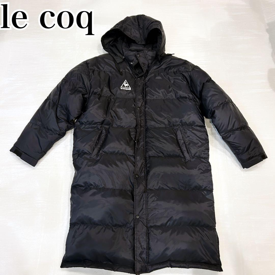 コックスポルティフ ロング ダウンコート 黒 フード取り外し可能 XL 肉厚