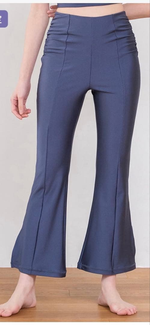 ★SUKALA★シャインストレッチパンツ　スモークブルー　Ｍ