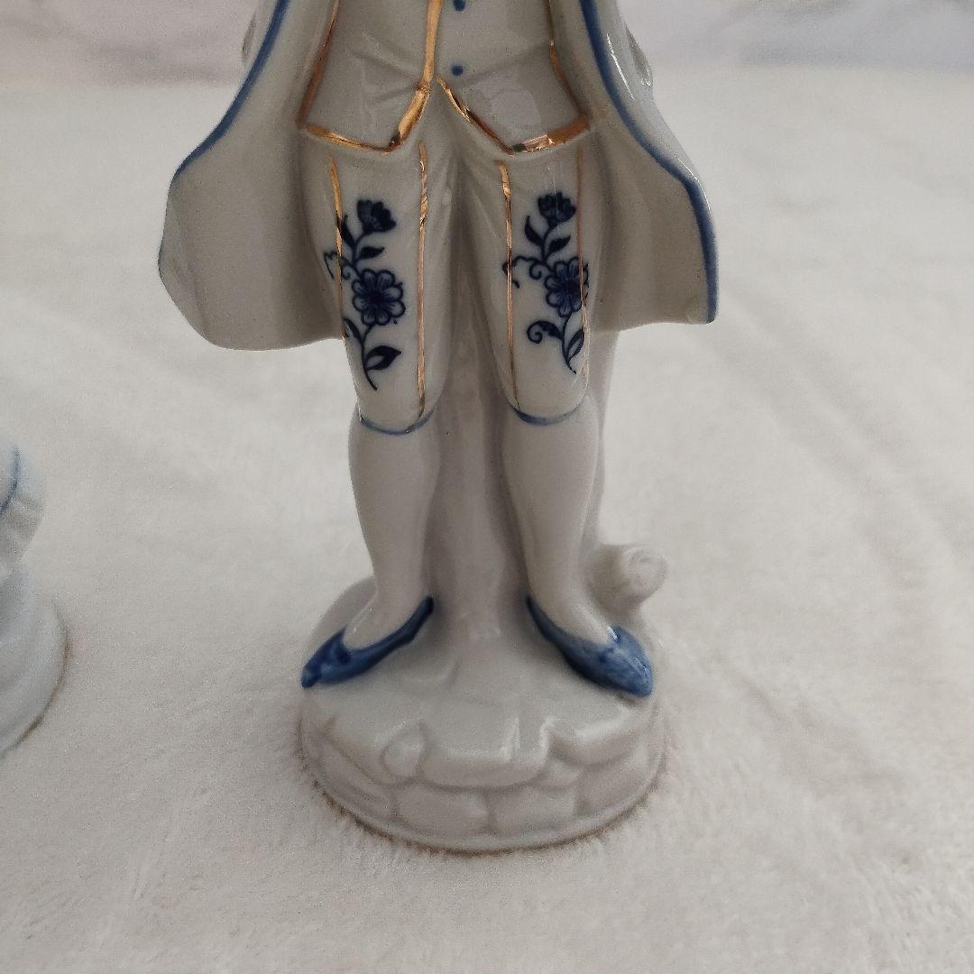 【美品】陶器　人形　男女ペアセット　インテリア 陶器人形 置物　オブジェ