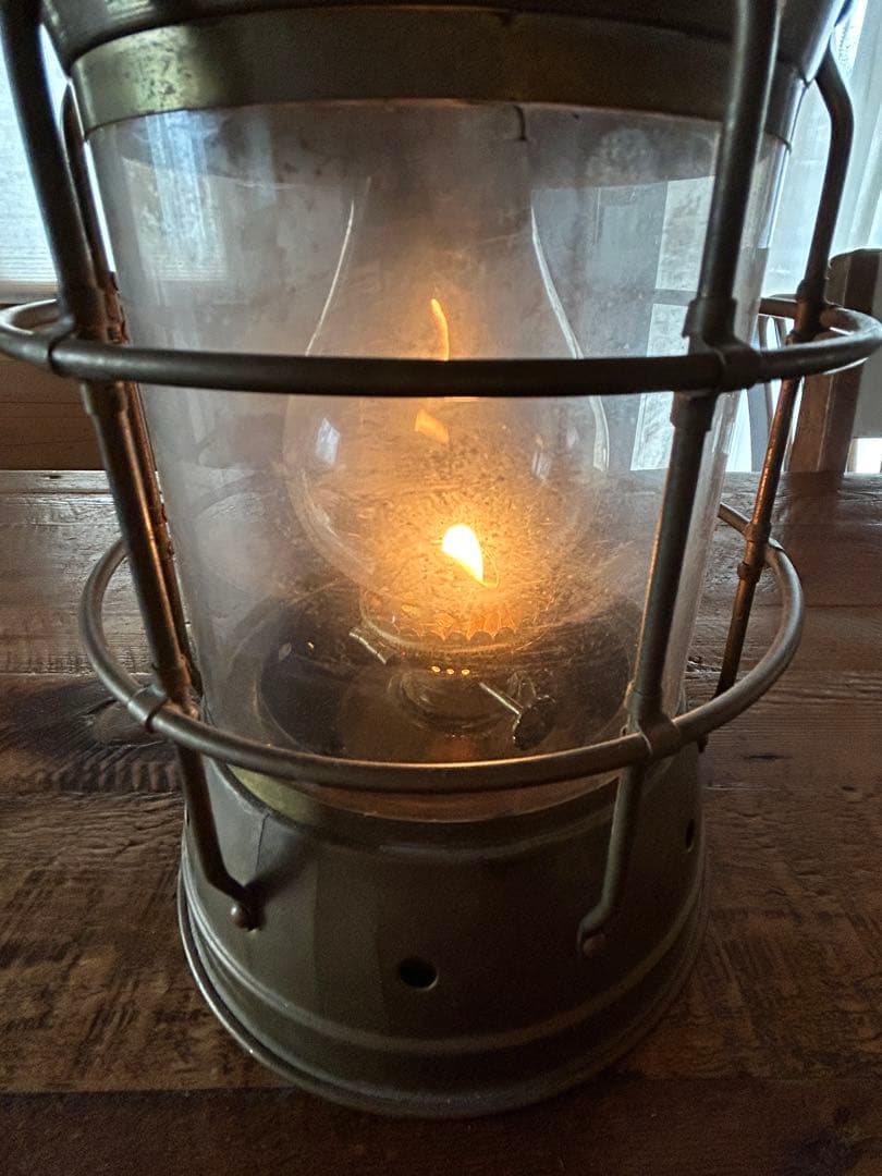 オイルランタン　アンカー　アンティーク　ランプ　真鍮