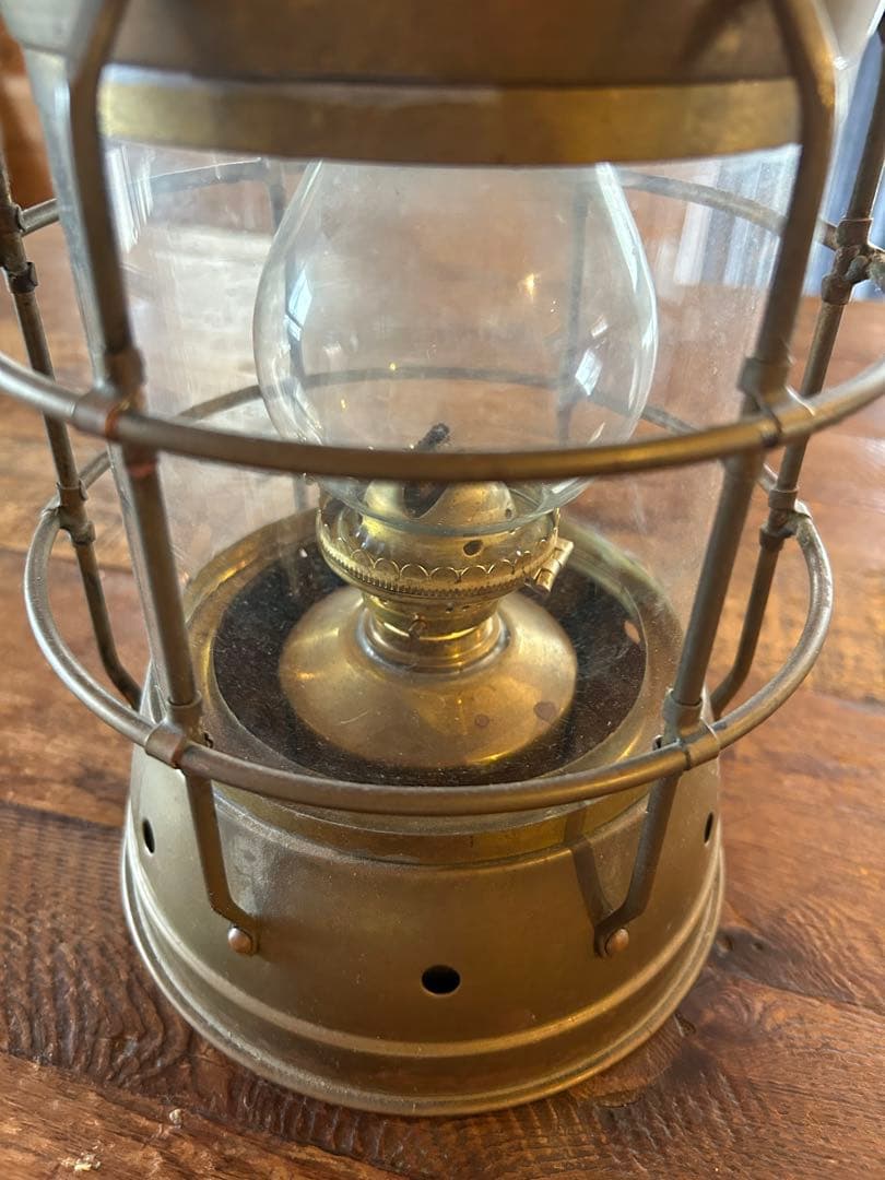 オイルランタン　アンカー　アンティーク　ランプ　真鍮